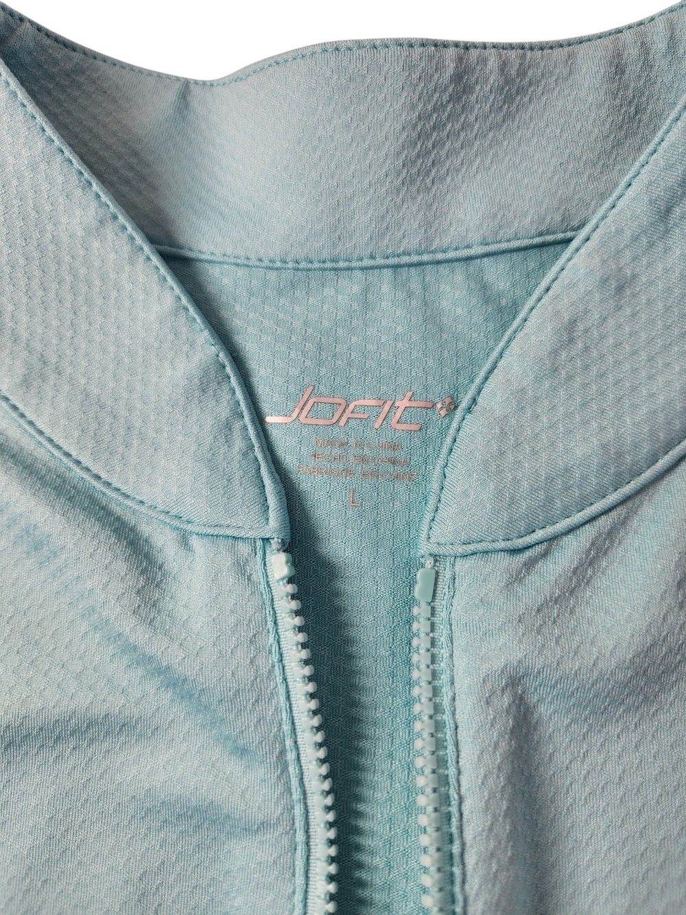 Jofit Women’s Aqua Sleeveless Golf Polo Top Quarter Zip Athletic Tank Size Large - Picture 6 of 12